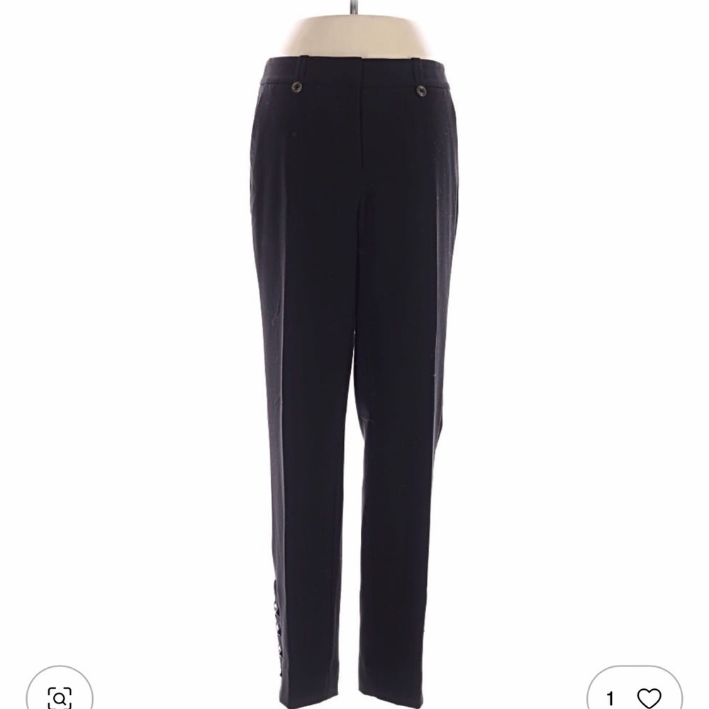 White House black market black dress pants the slim ankle with button